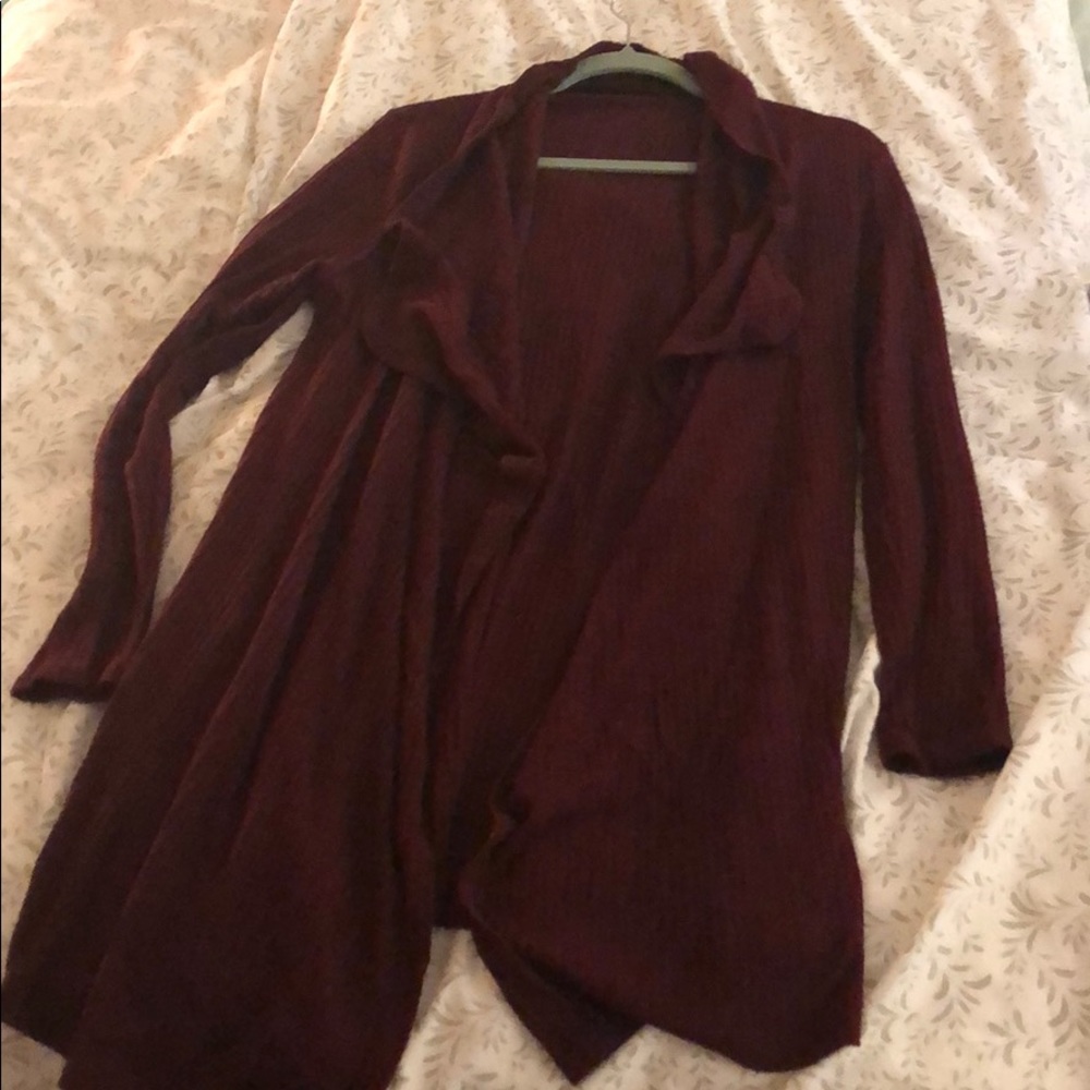 Maroon cardigan